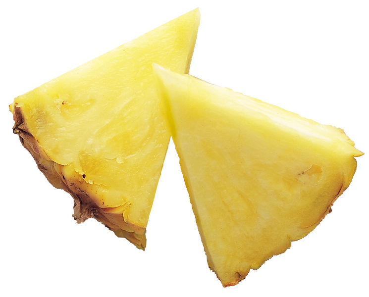 Fruchtstücke der Ananas